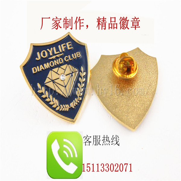 鉆石徽章、鑲鉆徽章、公司標志徽章、高檔襟章