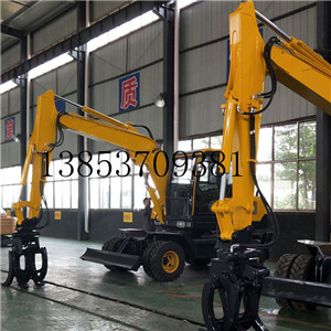 輪式加高加長臂抓木機 可做履帶是的抓木機 質優(yōu)價廉