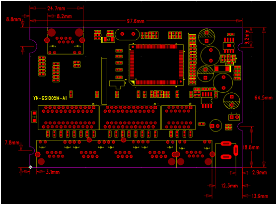 四口千兆以太網(wǎng)交換機模塊