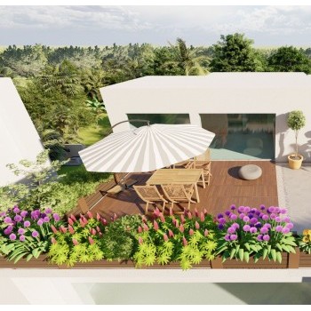 蒲江邛崍大邑花園設計公司/屋頂露臺花園設計